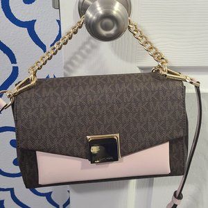 Lita Medium Two-Tone Logo Crossbody Bag